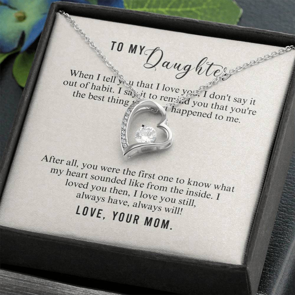 To Daughter - When I tell you - Forever Love Necklace