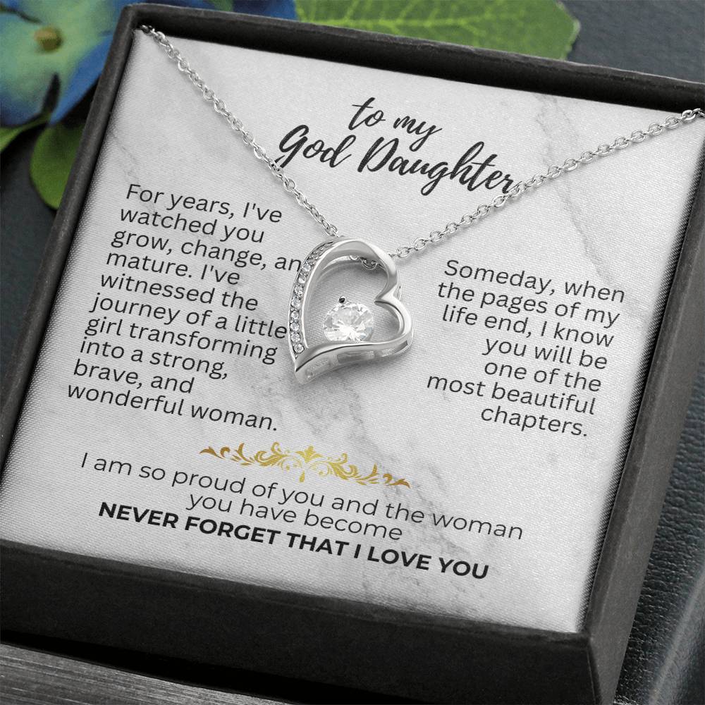 To God Daughter - For years - Forever Love Necklace