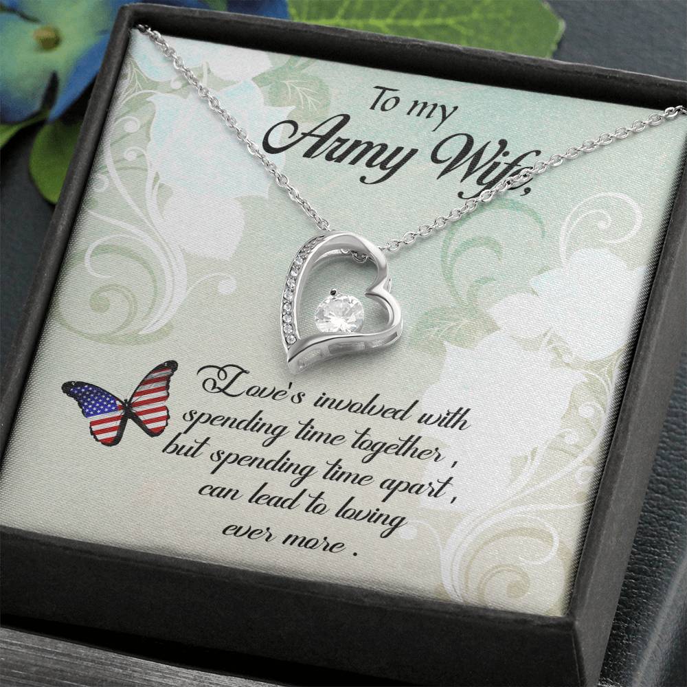 To Army Wife - Love's involved - Forever Love Necklace