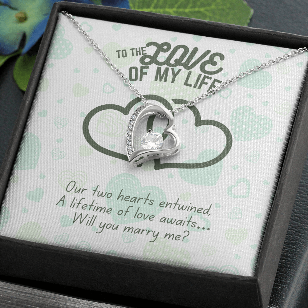 To the love of my life - Our two hearts - Forever Love Necklace