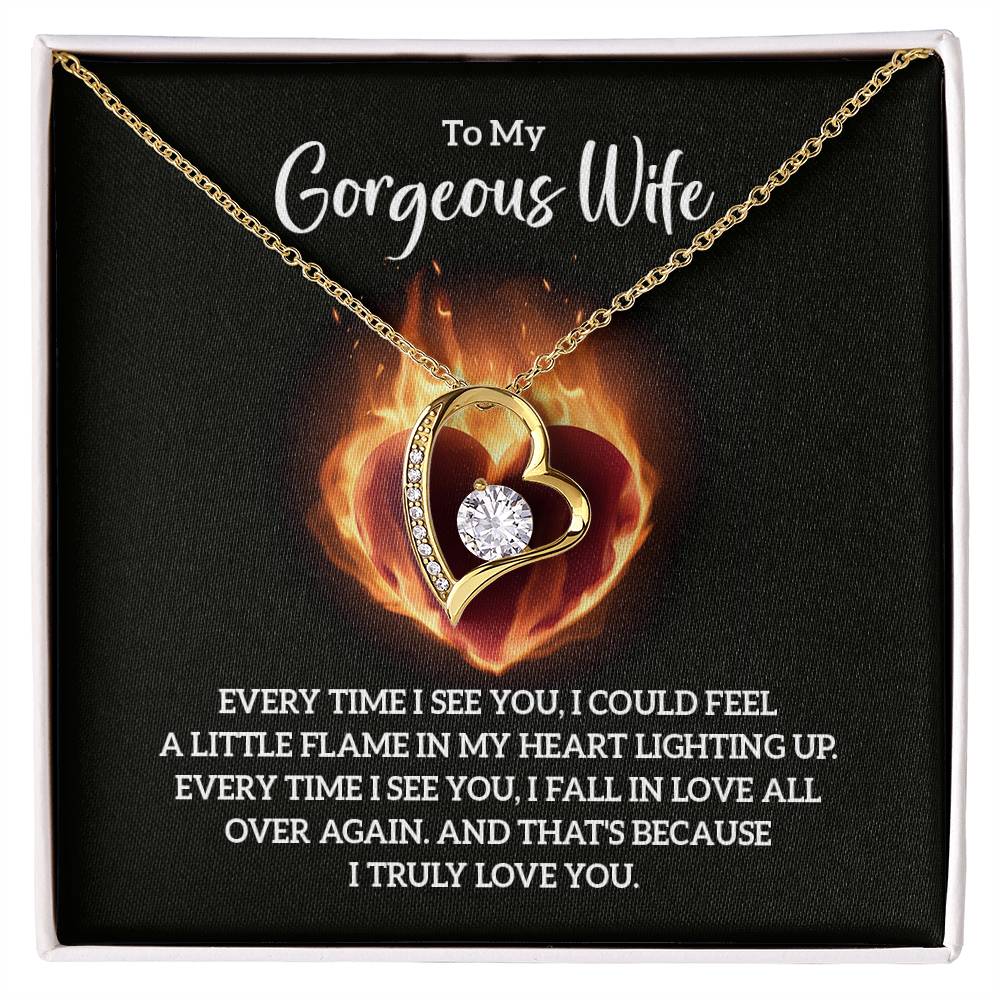 To Wife - Every time I see you - Forever Love Necklace