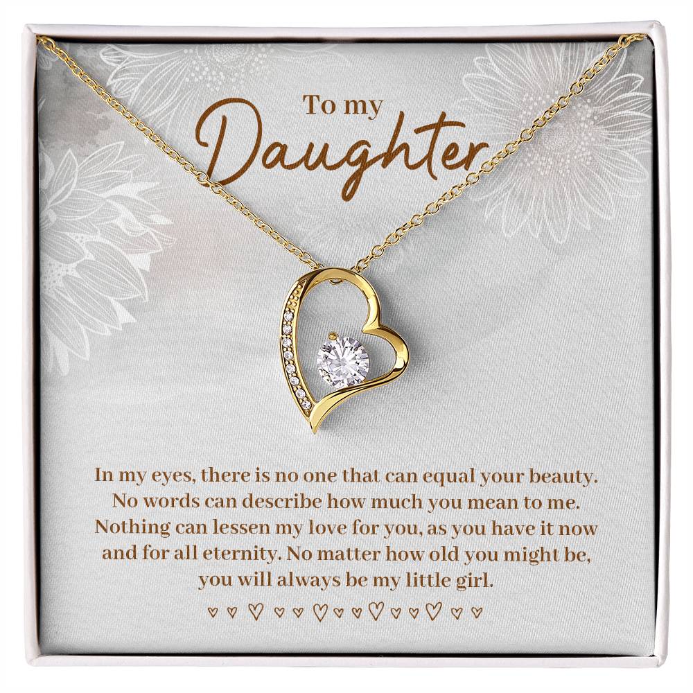 To Daughter - In my eyes - Forever Love Necklace