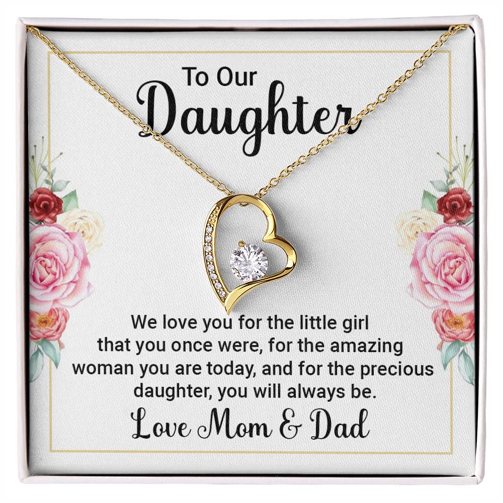 To Daughter - We love you - Forever Love Necklace