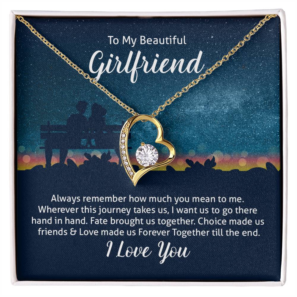 To Girlfriend - Always remember - Forever Love Necklace