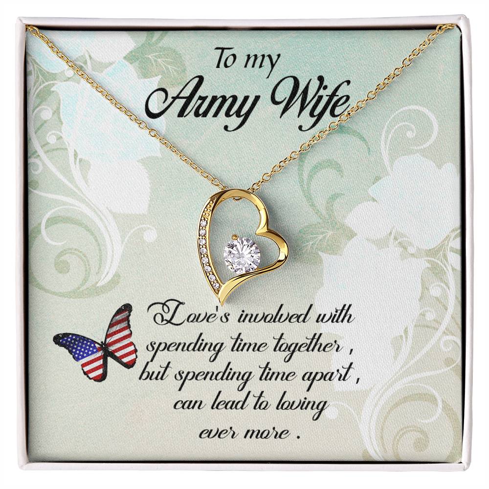 To Army Wife - Love's involved - Forever Love Necklace