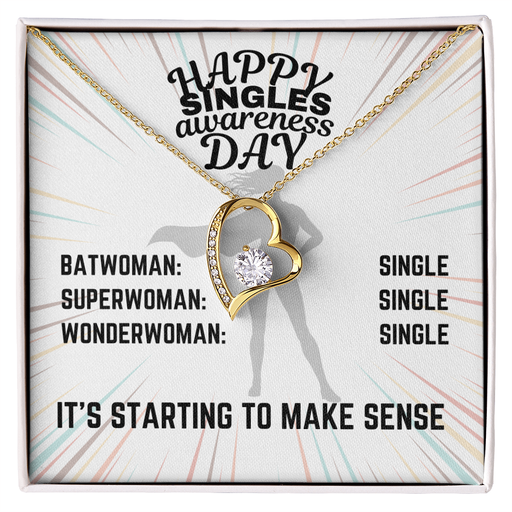 Happy Singles Awareness Day - Batwoman: Single - Forever Love Necklace