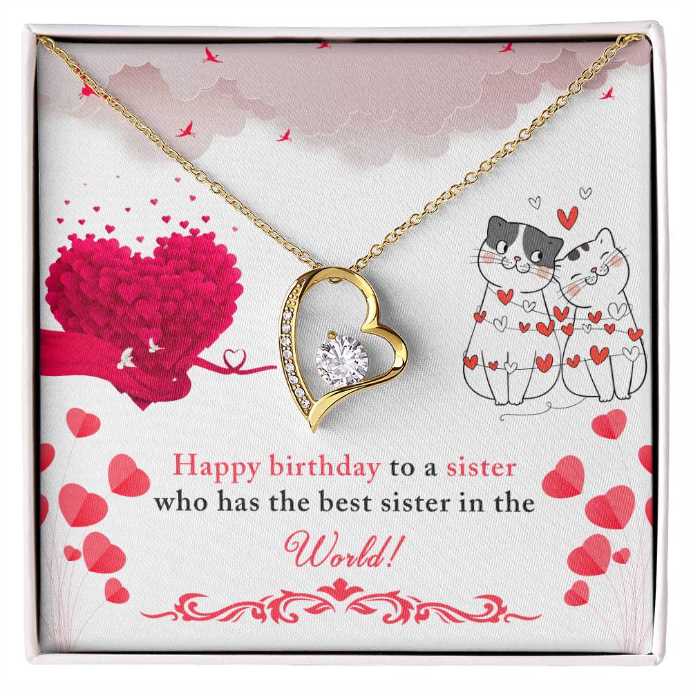 Birthday - To a sister - Forever Love Necklace