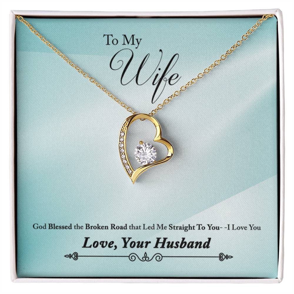 To Wife - God blessed - Forever Love Necklace