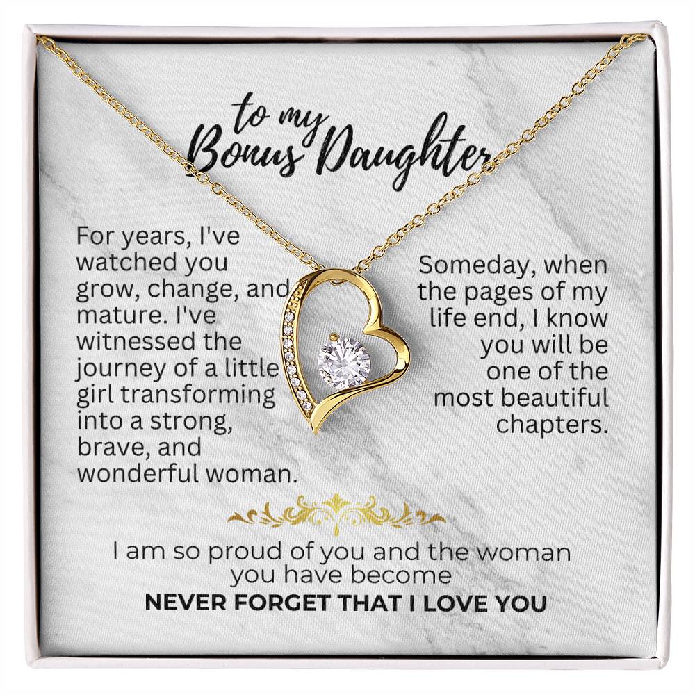 To Bonus Daughter - For years - Forever Love Necklace