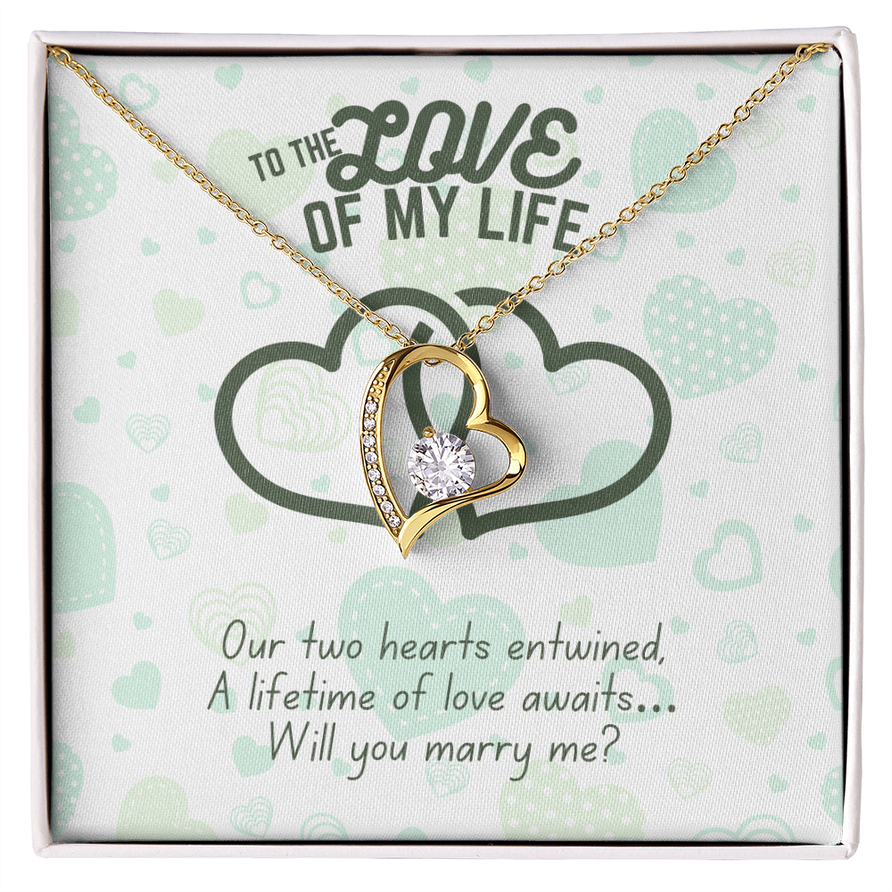 To the love of my life - Our two hearts - Forever Love Necklace