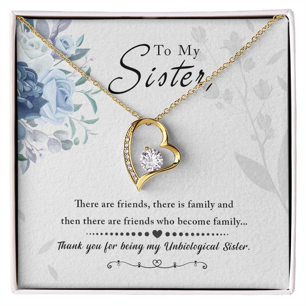 To Sister - There are friends - Forever Love Necklace