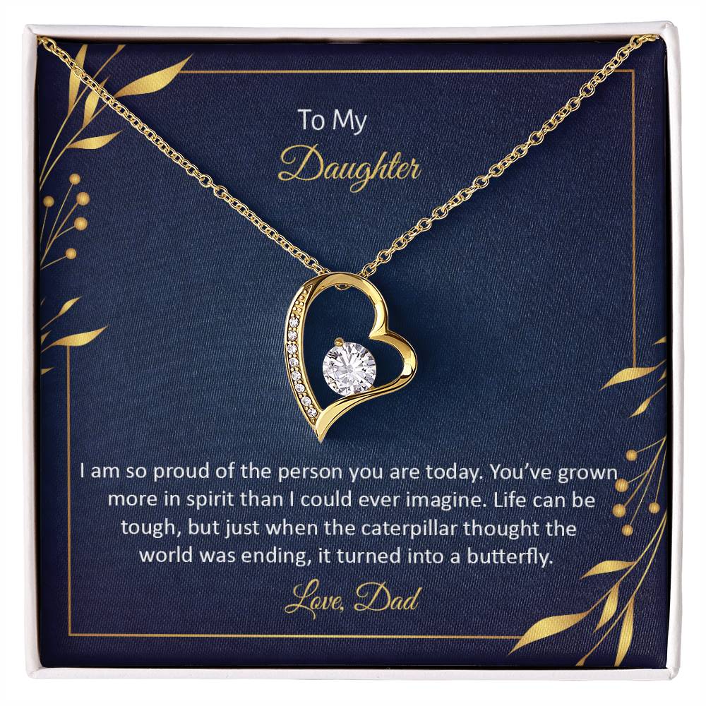 To Daughter - I am so proud - Forever Love Necklace