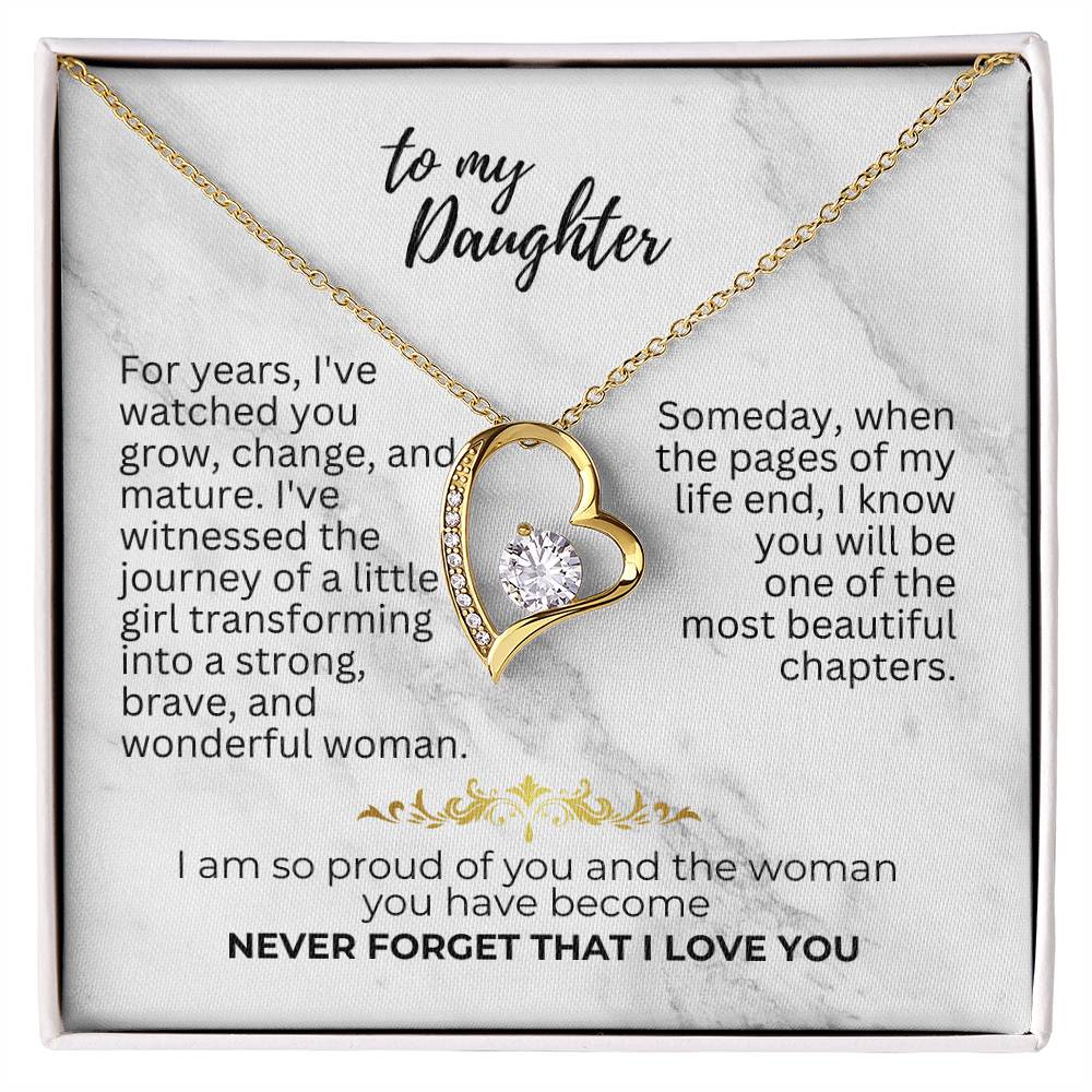 To Daughter - For years - Forever Love Necklace