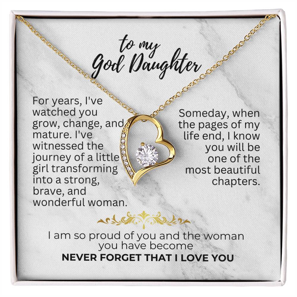 To God Daughter - For years - Forever Love Necklace