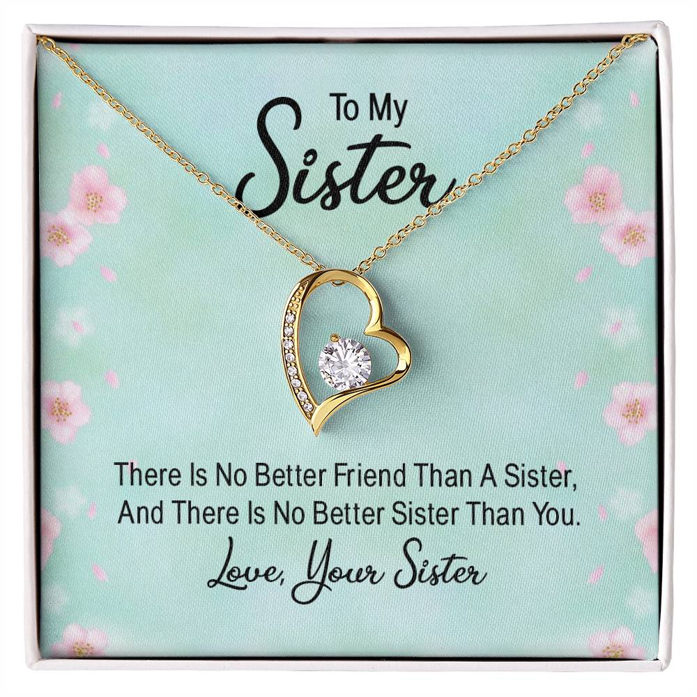 To Sister - There is no better friend - Forever Love Necklace