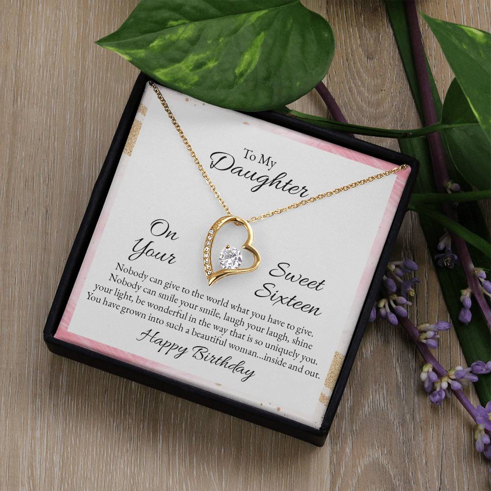 To Daughter - On your sweet sixteen - Forever Love Necklace