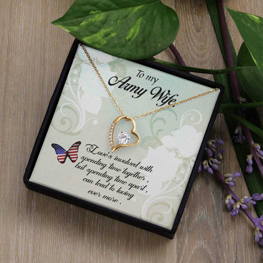 To Army Wife - Love's involved - Forever Love Necklace