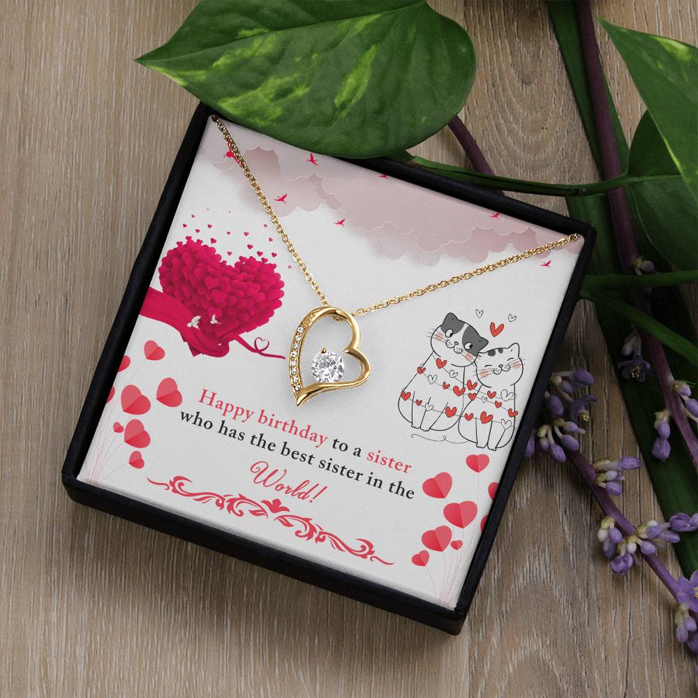 Birthday - To a sister - Forever Love Necklace