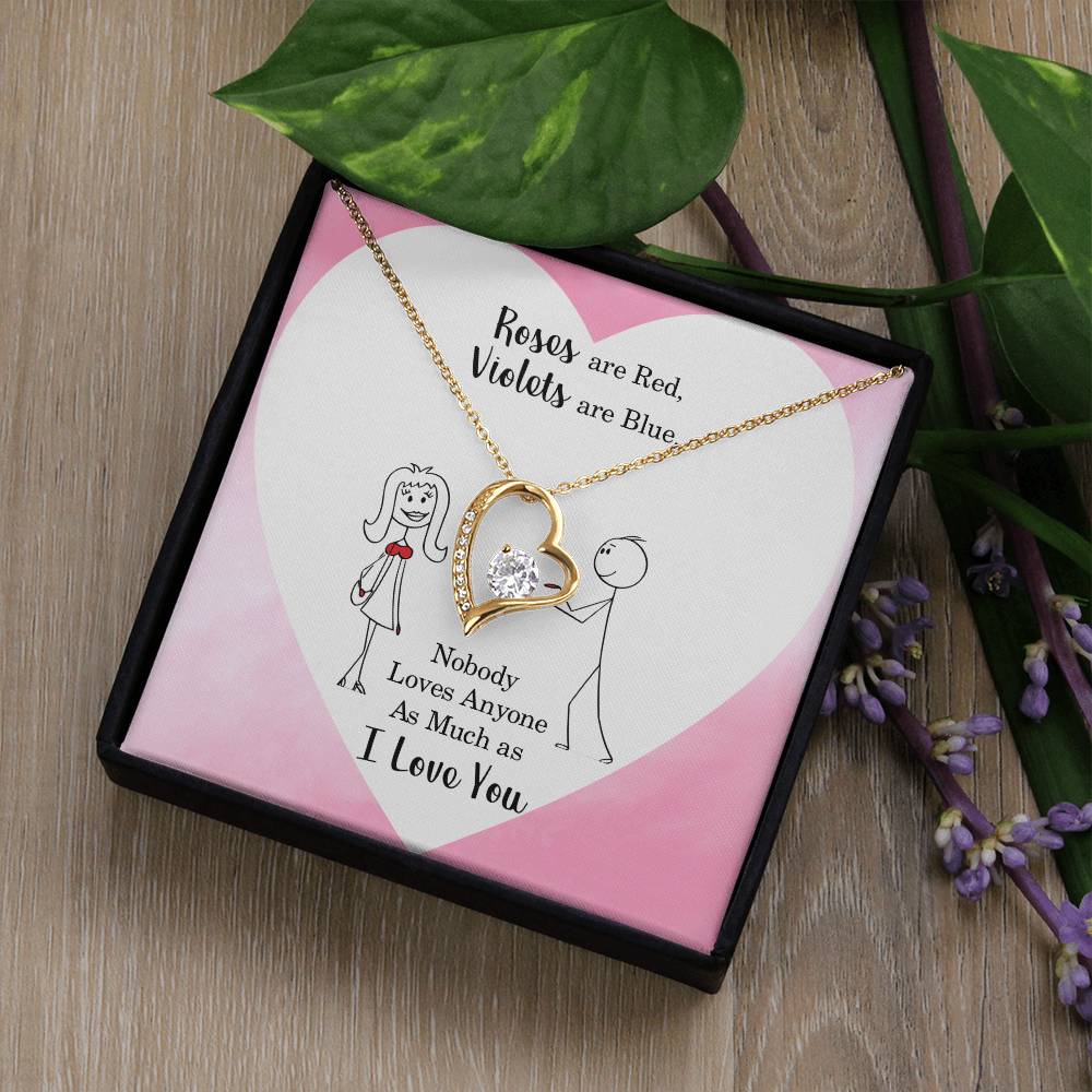 To love - Roses are red - Forever Love Necklace