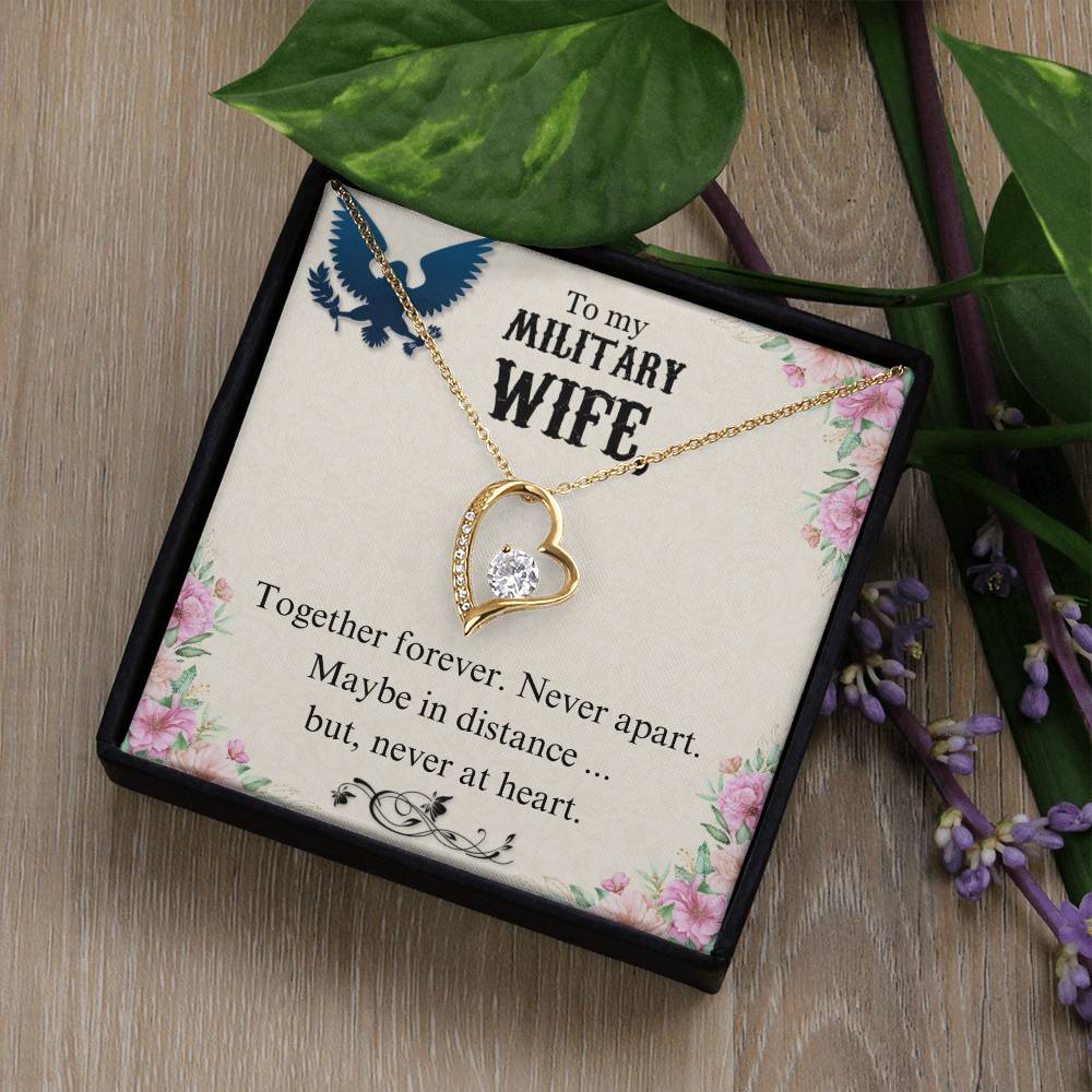 To Military Wife - Together forever - Forever Love Necklace