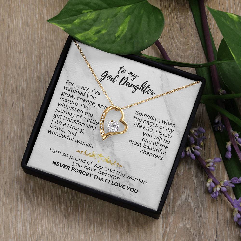 To God Daughter - For years - Forever Love Necklace