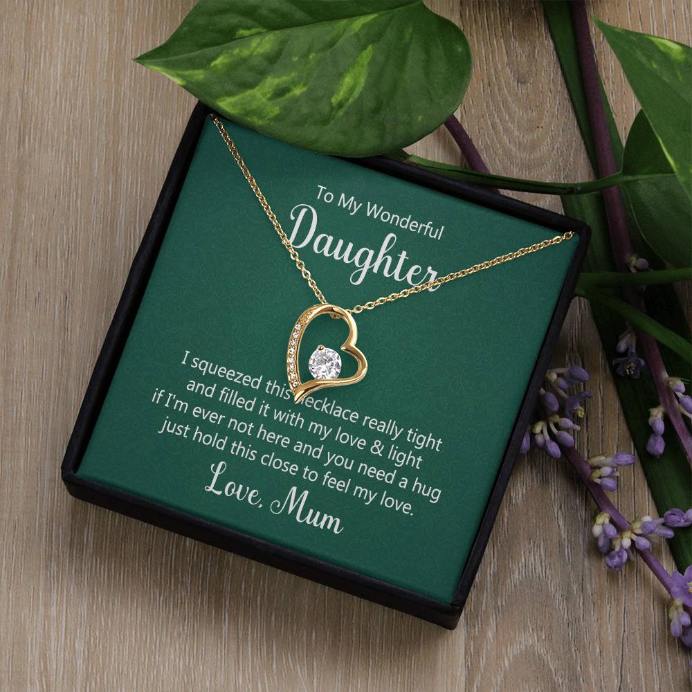 To Daughter - I squeezed - Forever Love Necklace