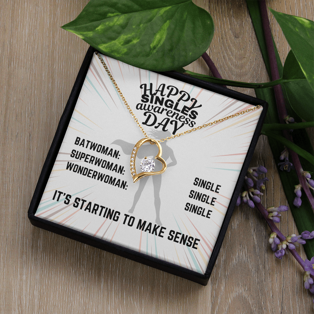 Happy Singles Awareness Day - Batwoman: Single - Forever Love Necklace