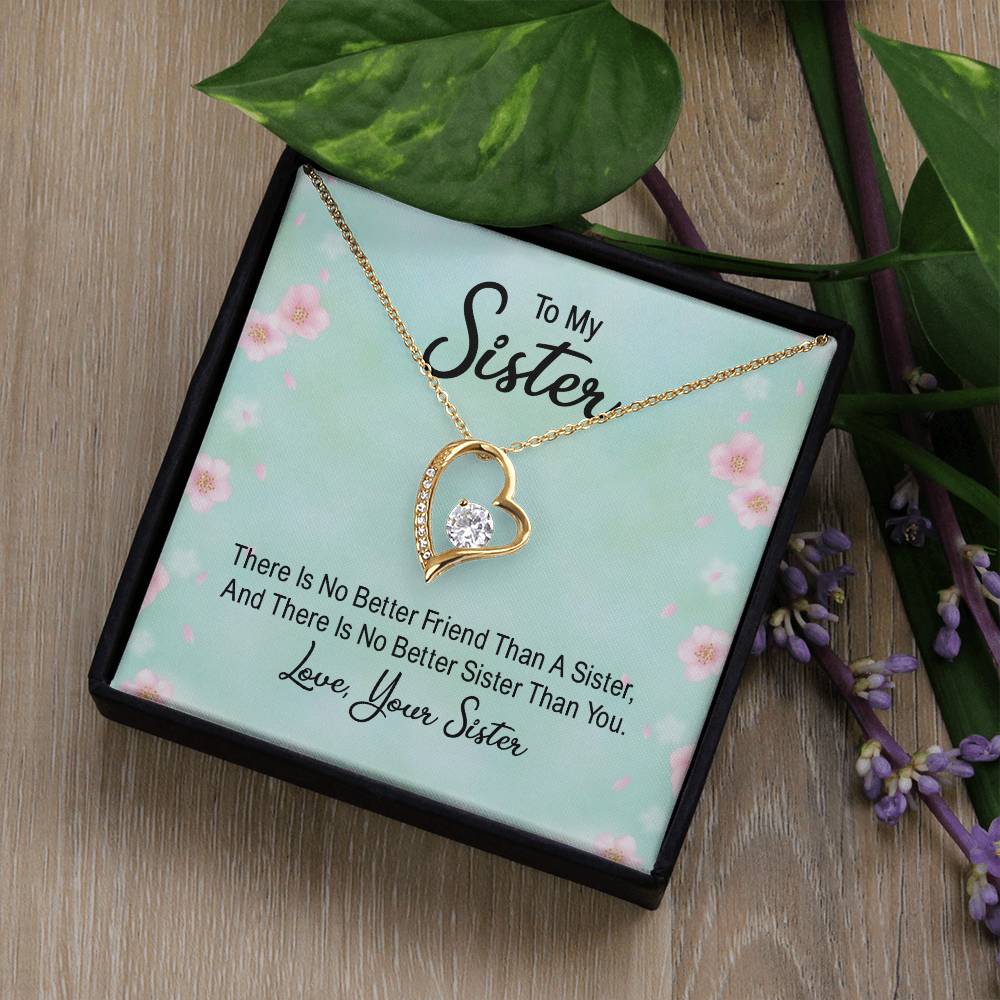 To Sister - There is no better friend - Forever Love Necklace