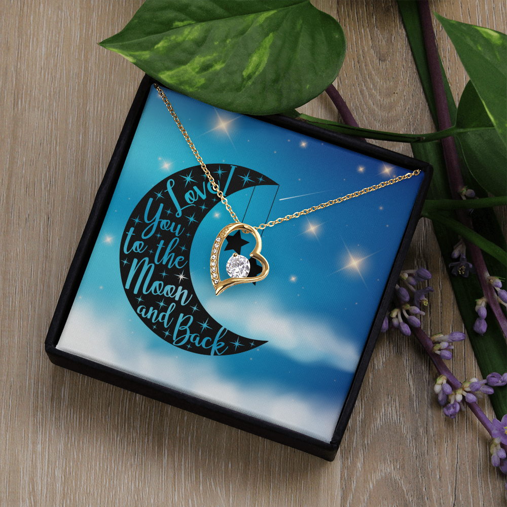 Love - To the moon and back - Forever Love Necklace