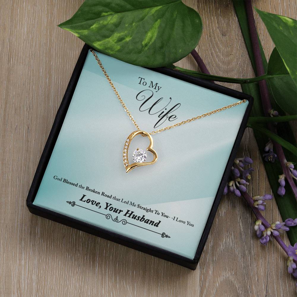 To Wife - God blessed - Forever Love Necklace