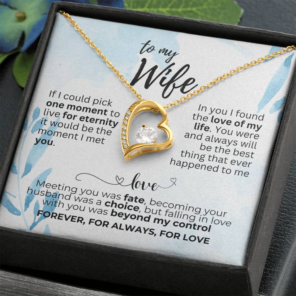 To Wife - If I could pick - Forever Love Necklace