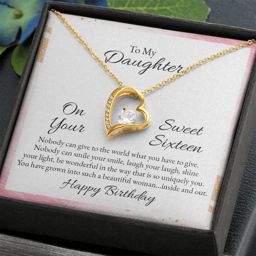 To Daughter - On your sweet sixteen - Forever Love Necklace