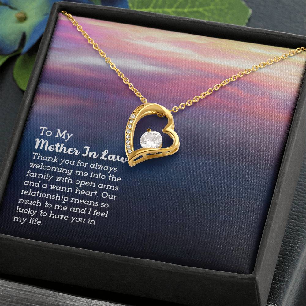 To Mother In Law - Thank you for always - Forever Love Necklace