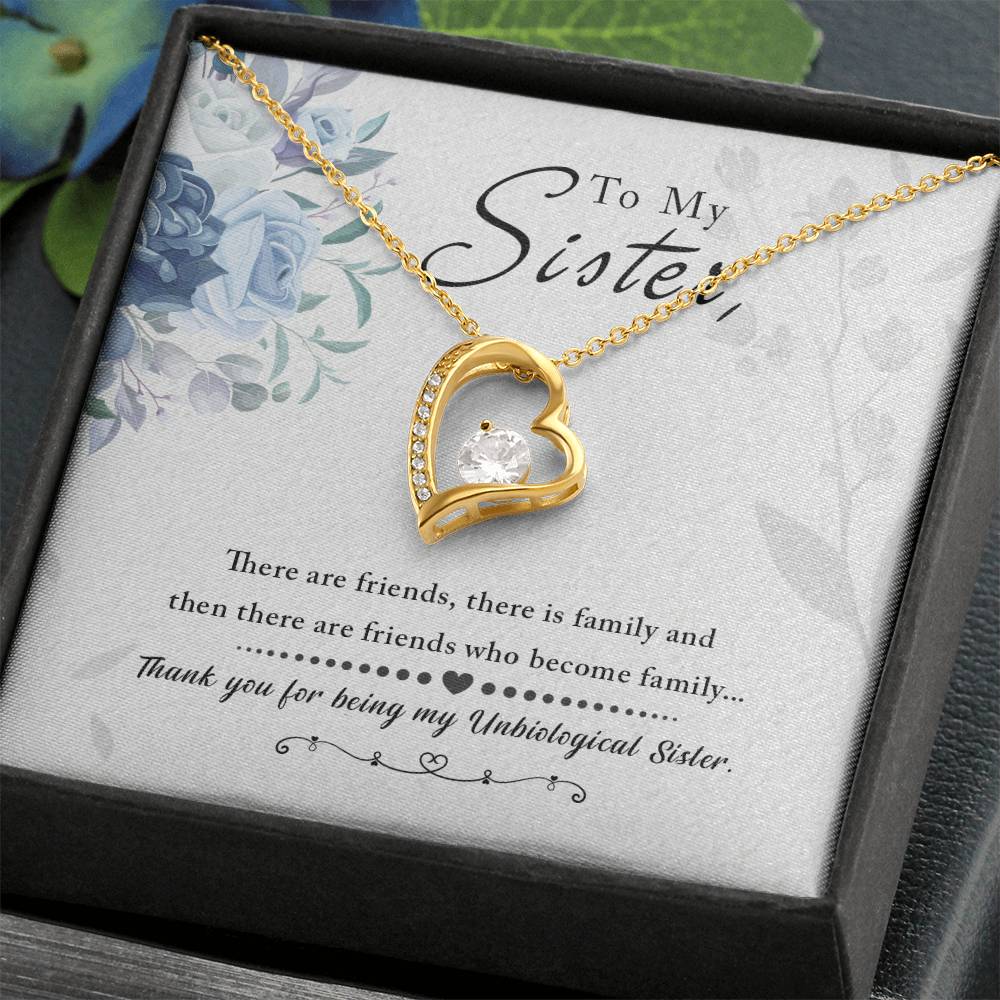 To Sister - There are friends - Forever Love Necklace