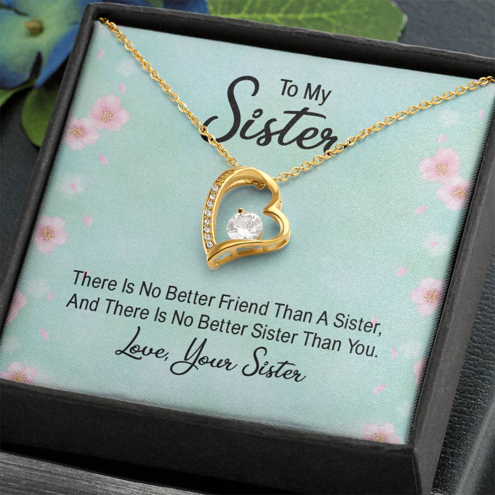 To Sister - There is no better friend - Forever Love Necklace