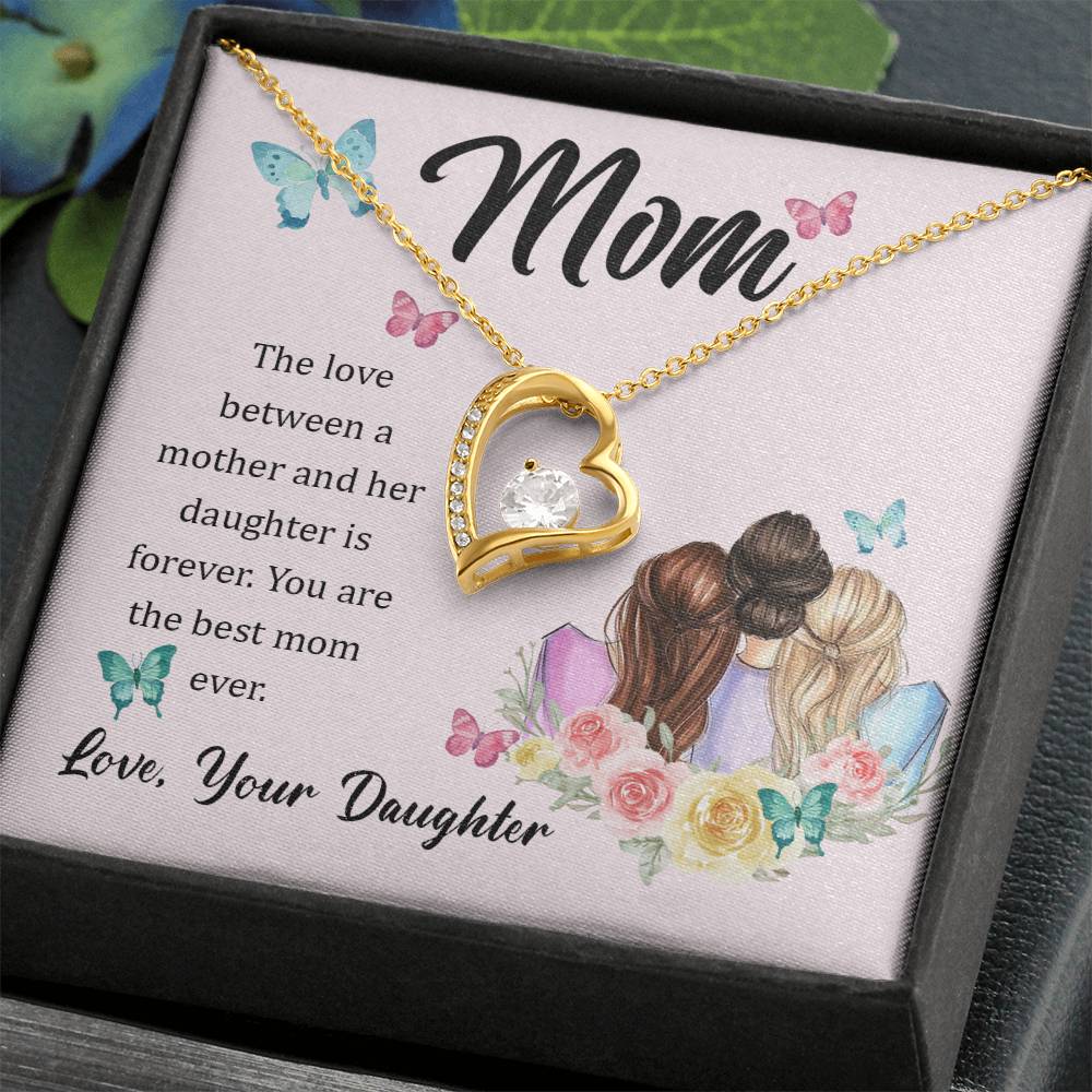 To Mom - The love between - Forever Love Necklace