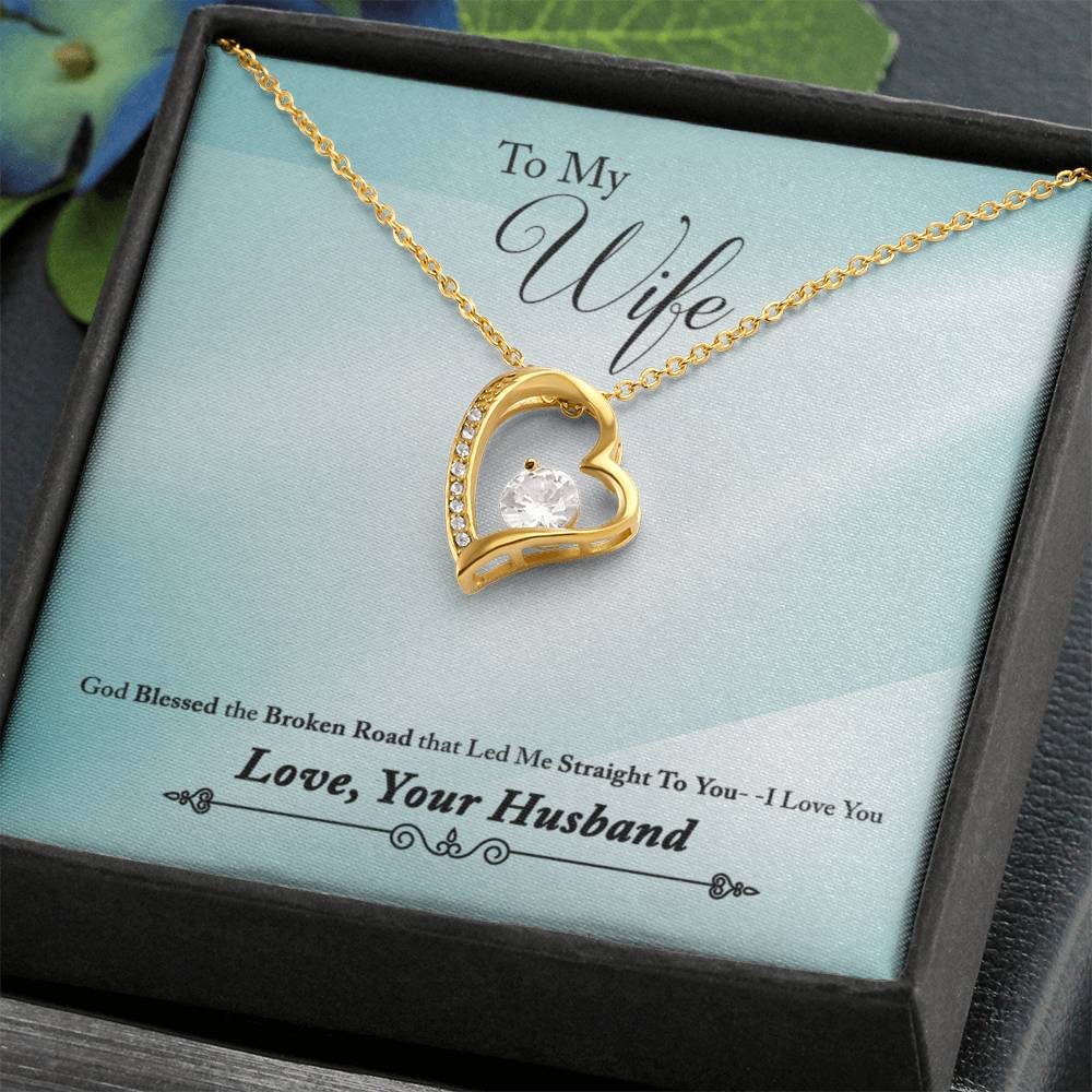 To Wife - God blessed - Forever Love Necklace