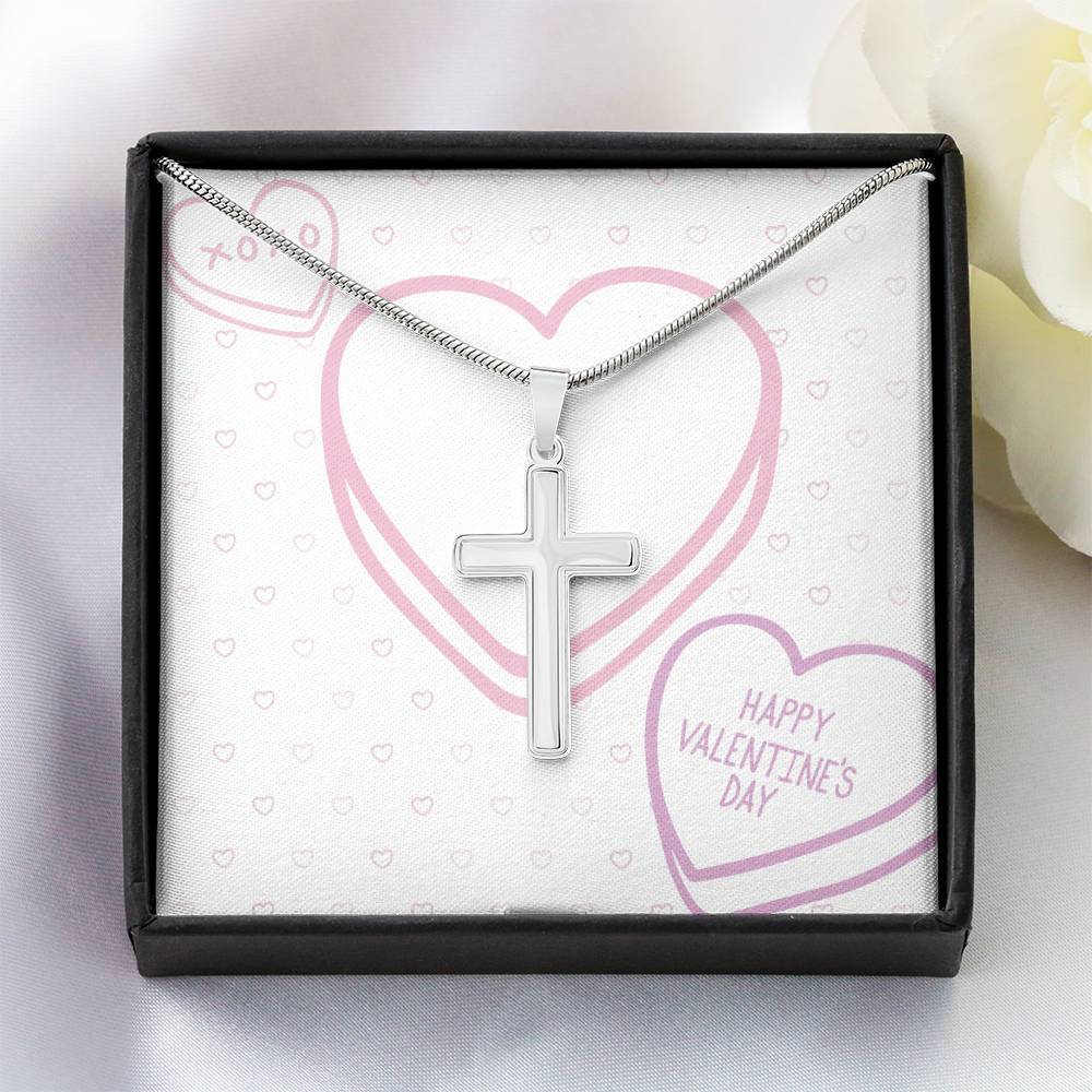 Valentine's Day - XOXO - Artisan Cross Necklace