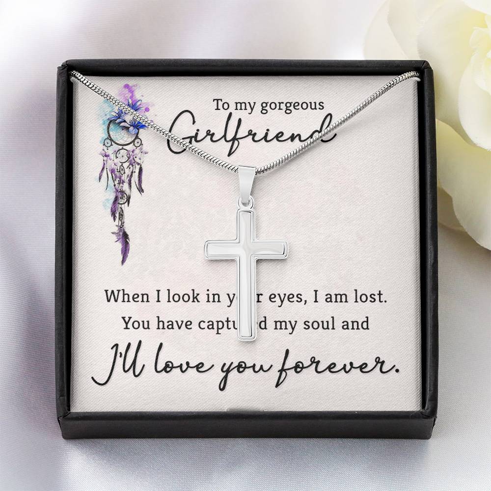 To Girlfriend - When I look - Artisan Cross Necklace