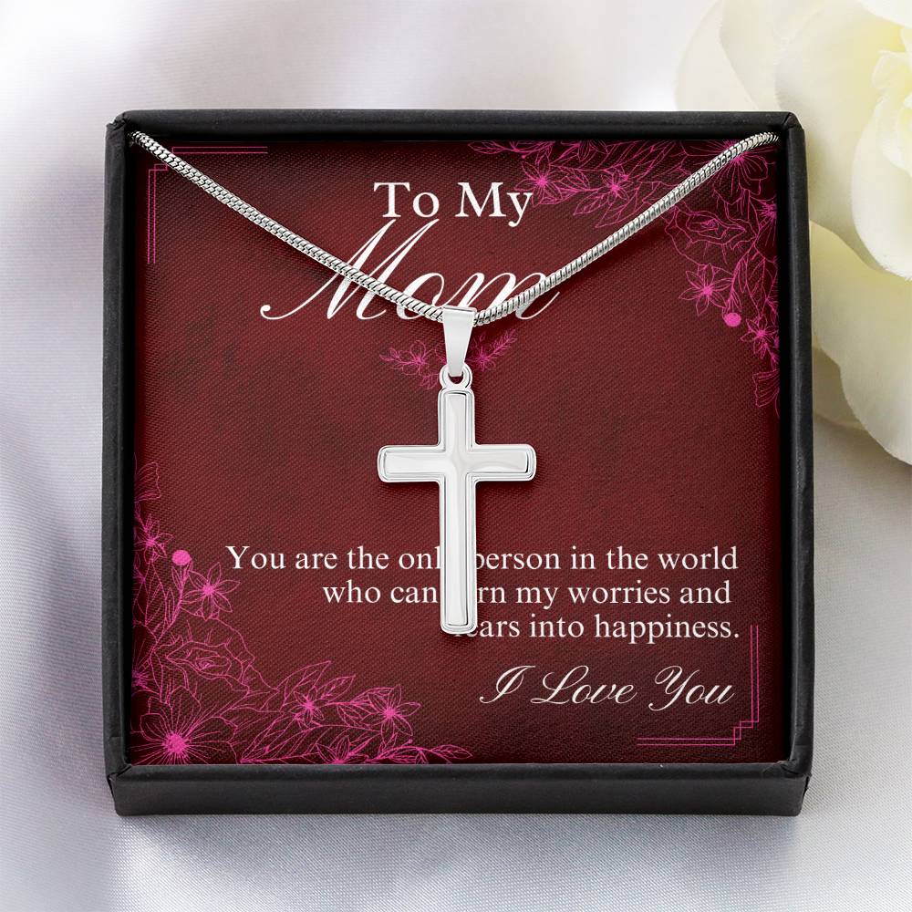 To Mom - You are - Artisan Cross Necklace