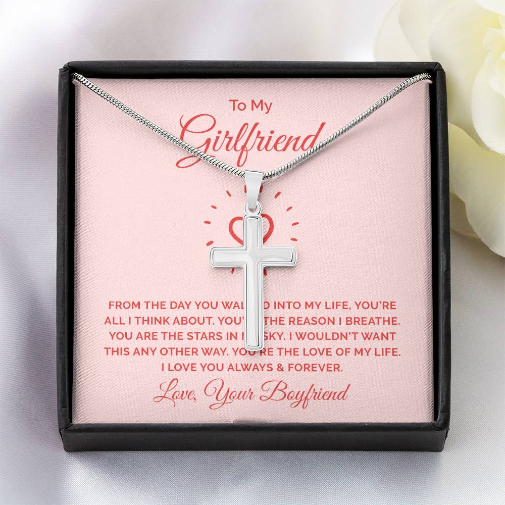 To Girlfriend - From the day - Artisan Cross Necklace