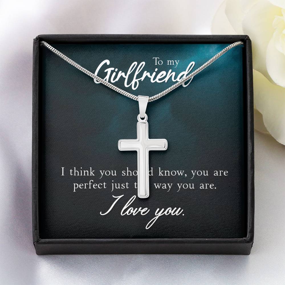 To Girlfriend - I think you - Artisan Cross Necklace