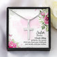 To Sister - A female sibling - Artisan Cross Necklace