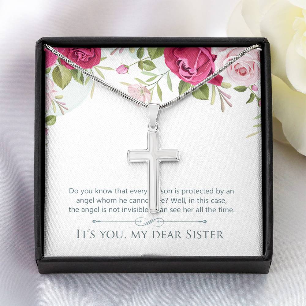 To Sister - Do you know - Artisan Cross Necklace