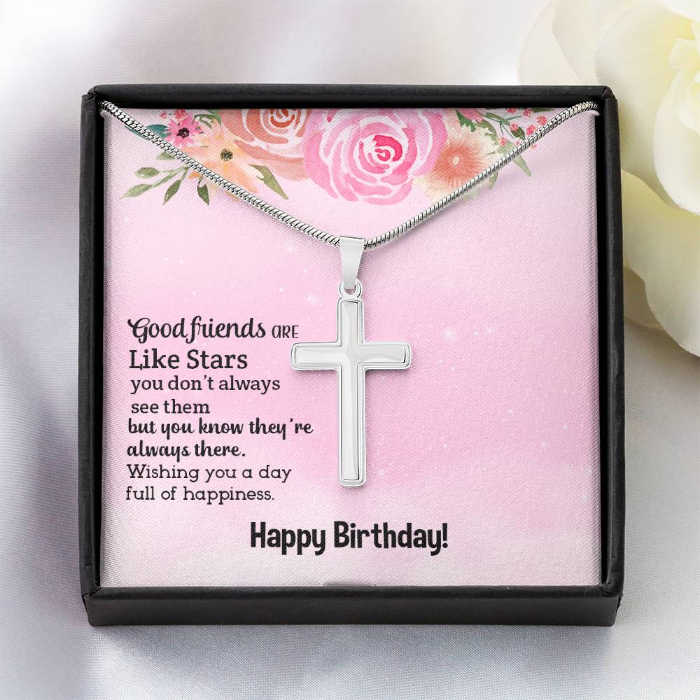 Birthday - Good friends - Artisan Cross Necklace