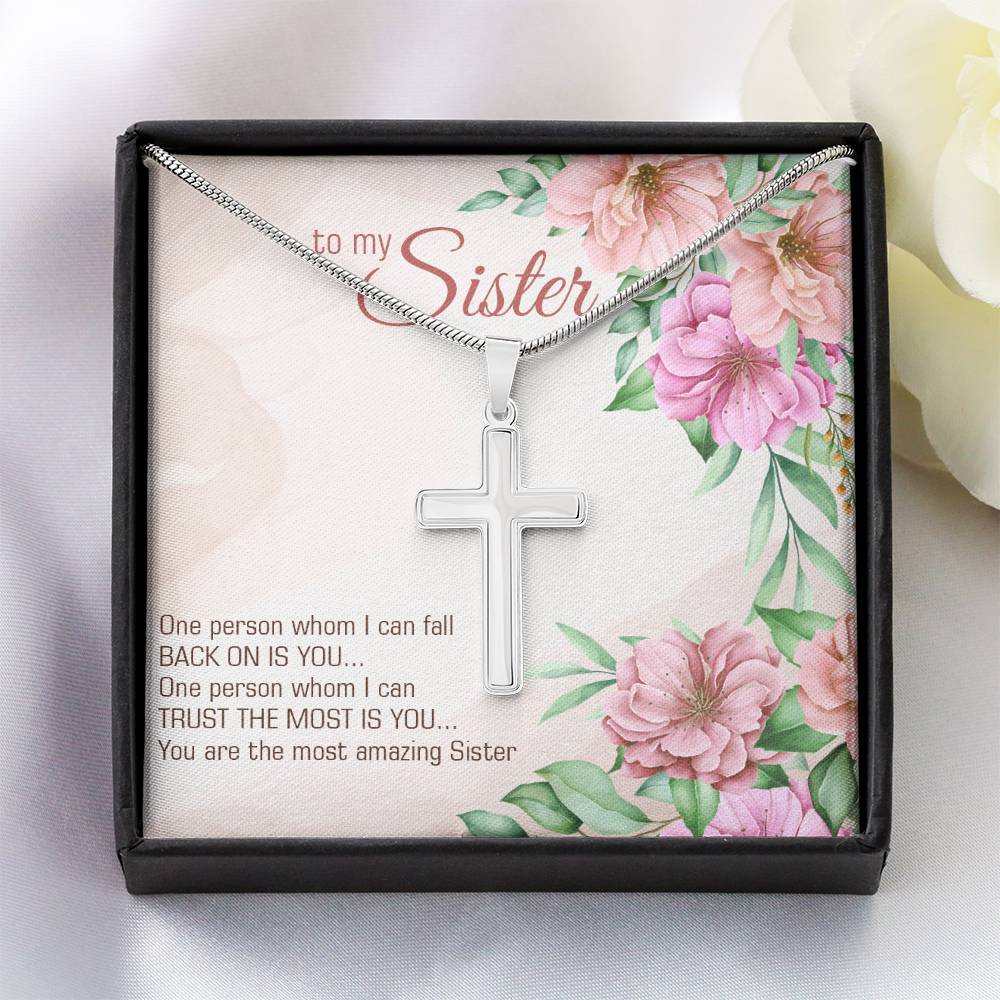 To Sister - One person - Artisan Cross Necklace