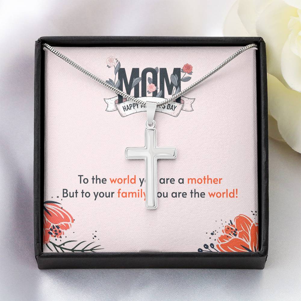 Mother's Day - To the world - Artisan Cross Necklace