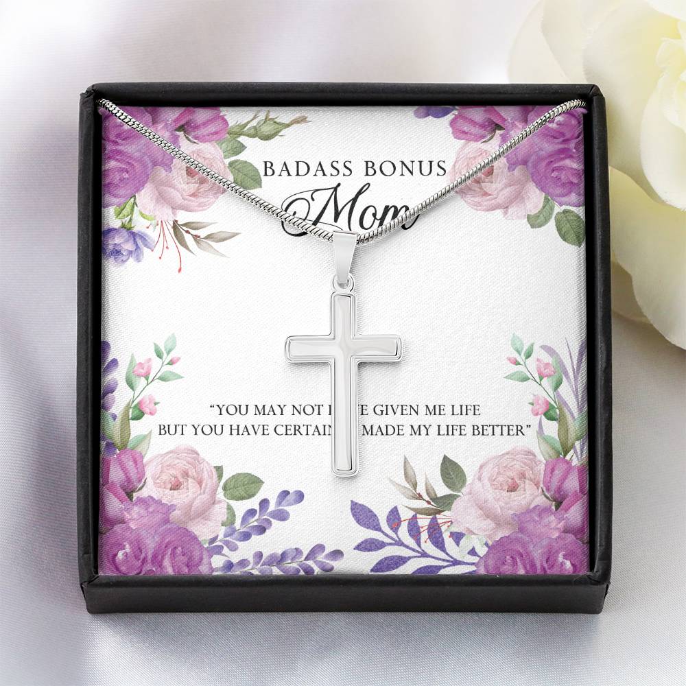 To Mom - You may not have - Artisan Cross Necklace