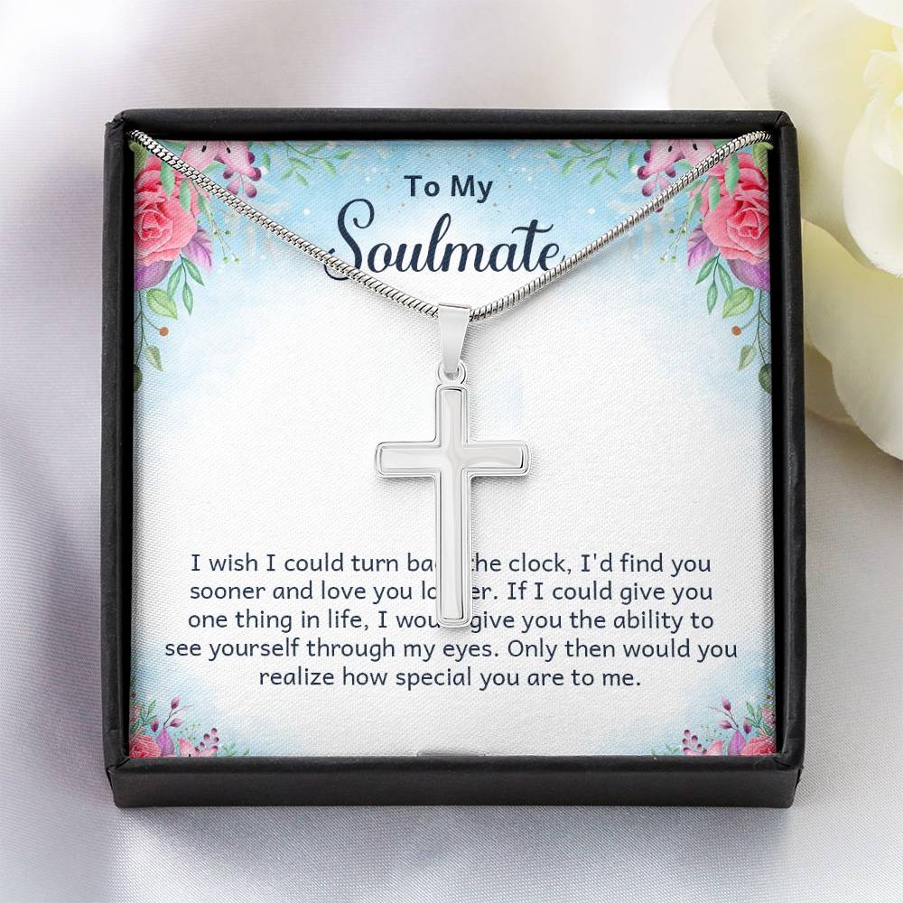 To Soulmate - I wish - Artisan Cross Necklace