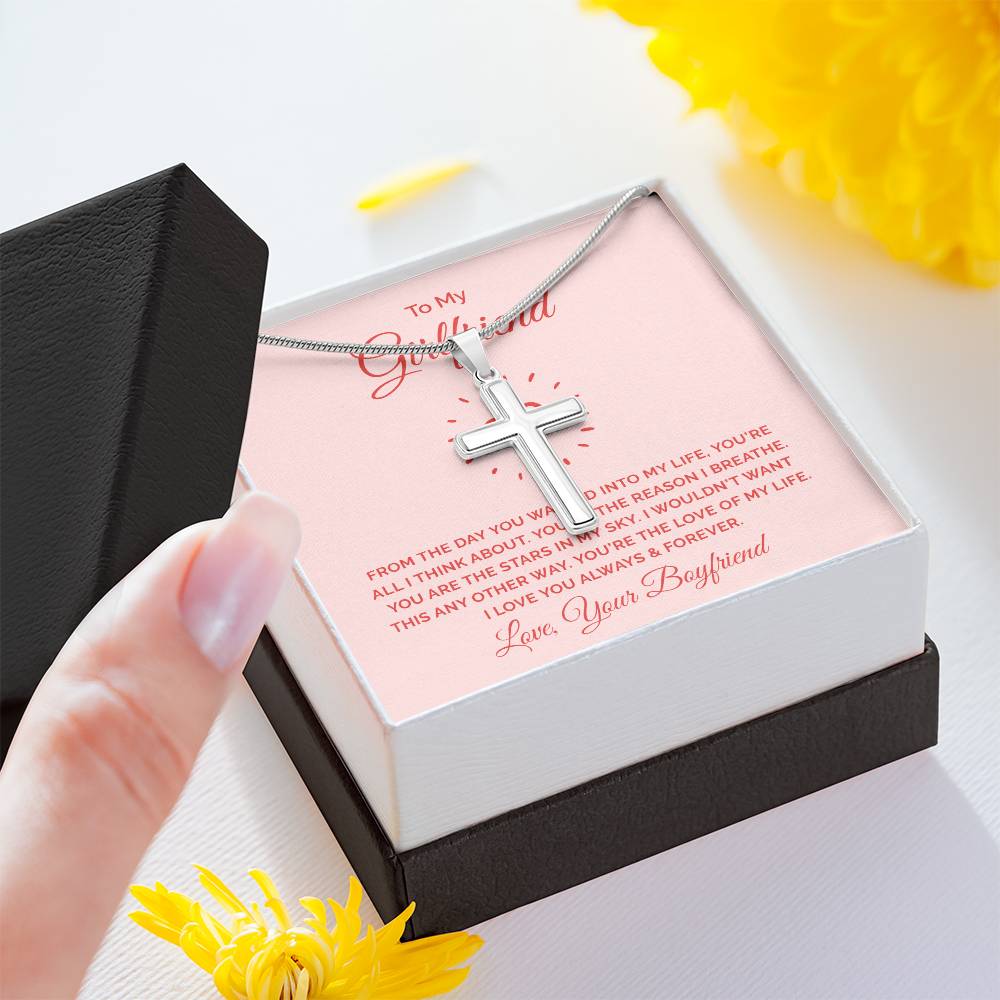 To Girlfriend - From the day - Artisan Cross Necklace